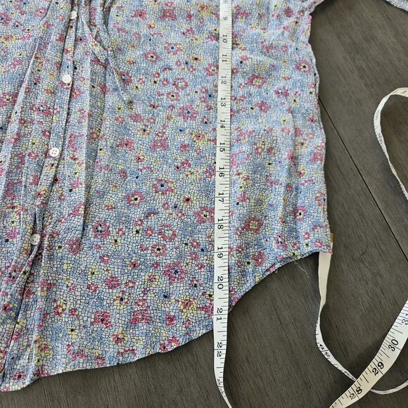 Joie Black Sheer Silk Puff Sleeve Blouse Top Career V Neck Pleated Peasant Med - Picture 6 of 7